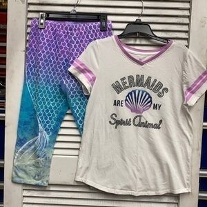SO Mermaid Top & Capri Legging size 16